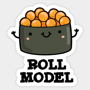 Roll Model Cute Food Sushi Roll Pun Sticker